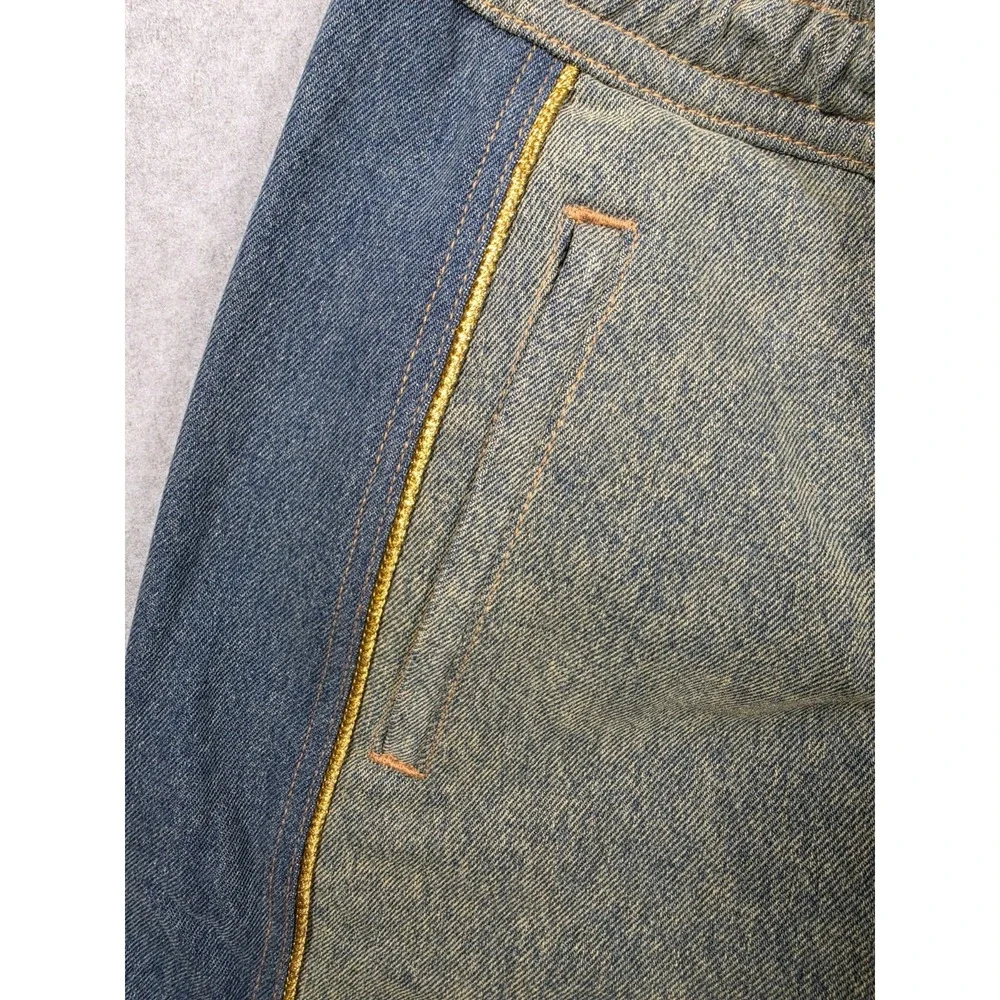 Levi's X Denim‎ Tears Track Pants Mid Indigo Wash--NWT--Men's Medium